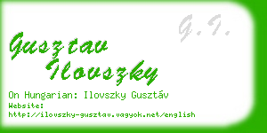 gusztav ilovszky business card